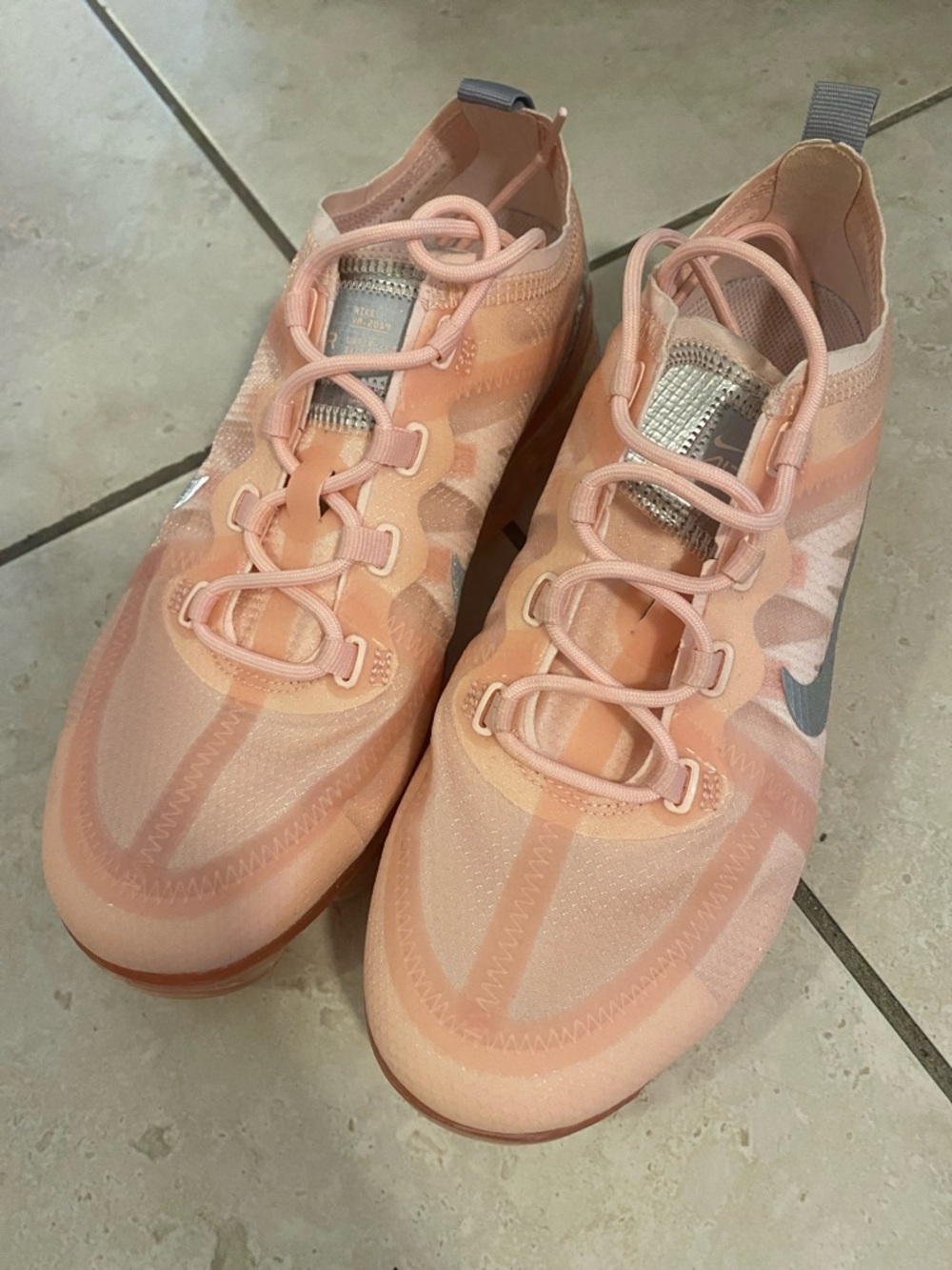 Nike Women’s Peach Pink Breathable Lace-Closure Sneakers